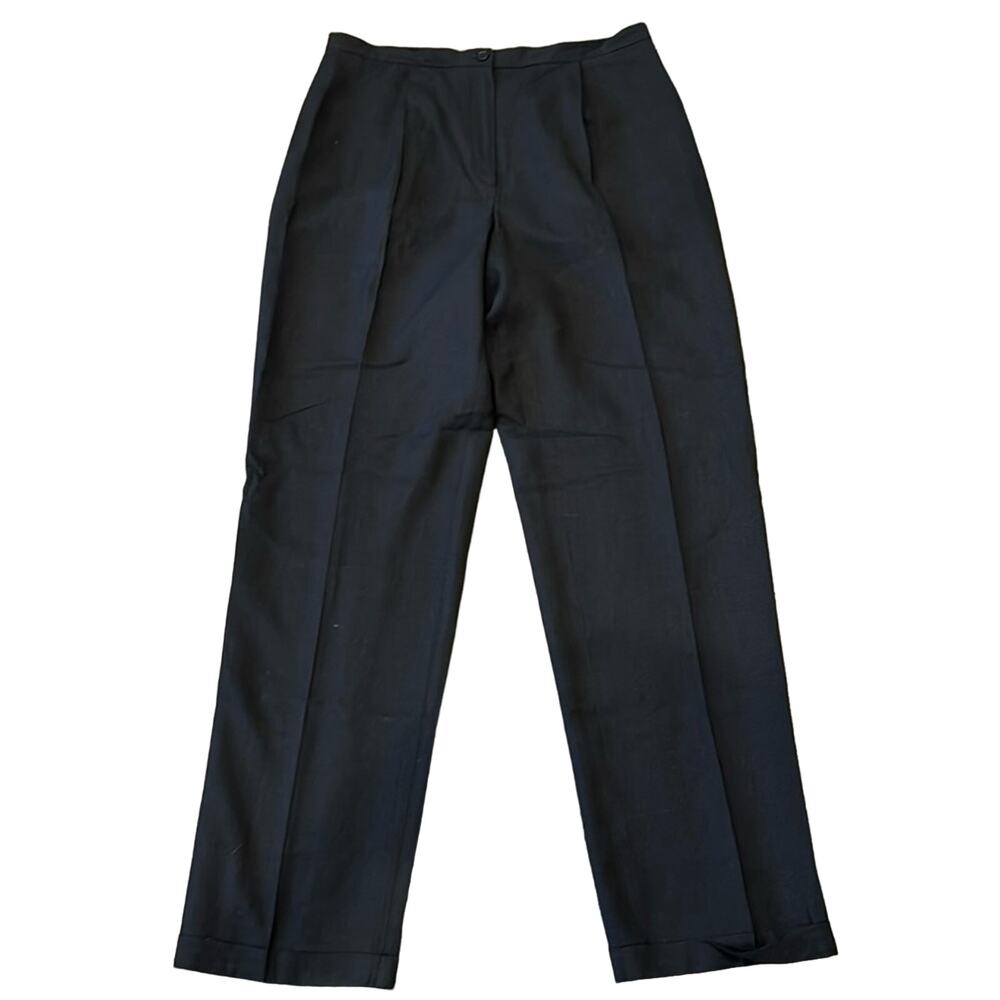 Saks Fifth Avenue Folio Collection Women's Linen Blend Roll Cuff Pants 12